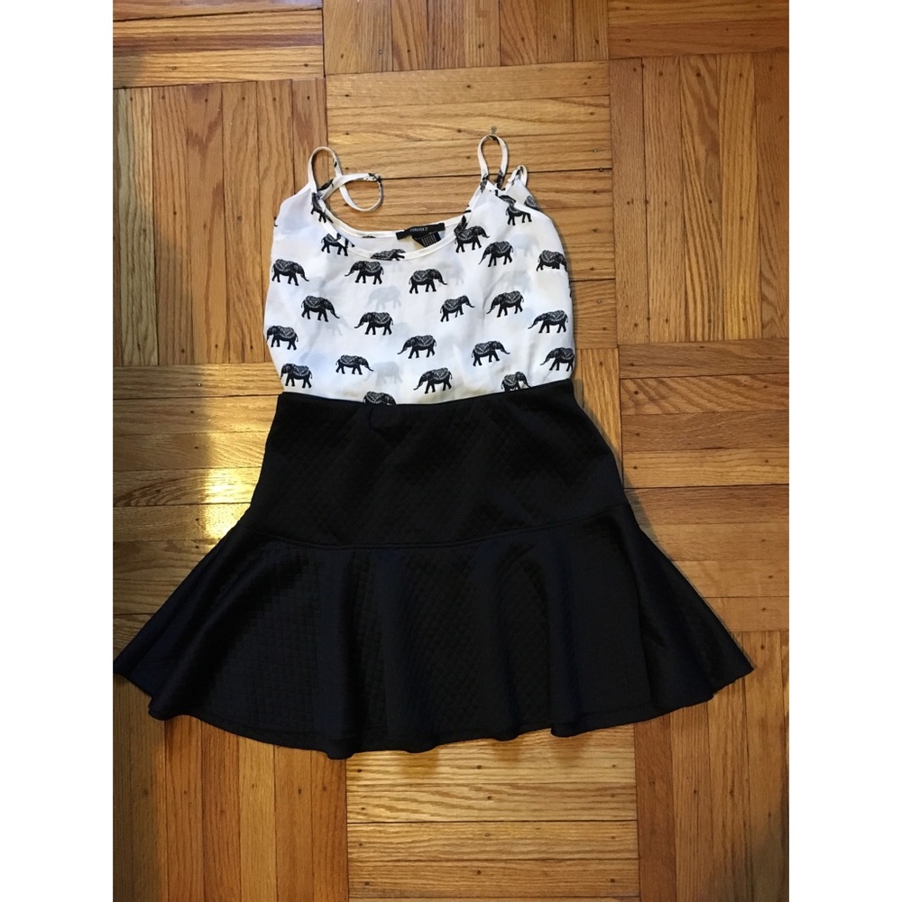 Black Quilted Skater Skirt